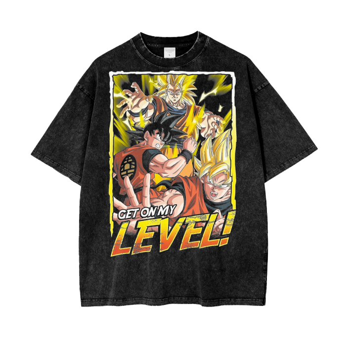 Goku Dragonball Oversize Snow Washed T-Shirt