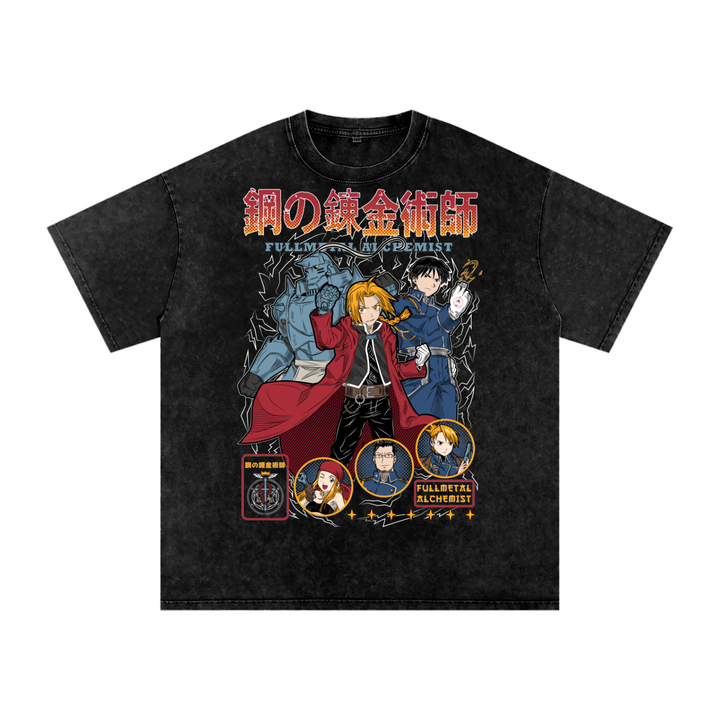 Fullmetal Alchemist Acid Wash Oversize T-Shirt