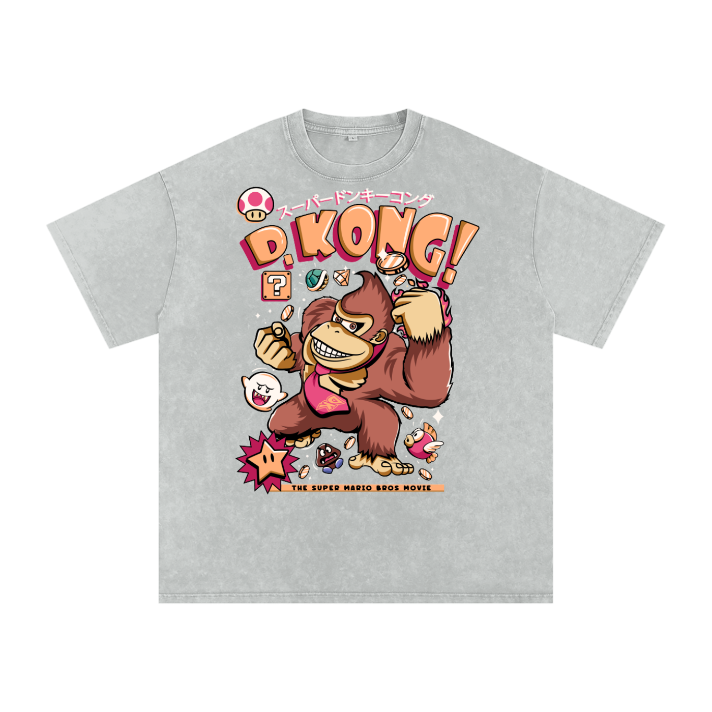 Donkey Kong Acid Wash Oversize T-Shirt