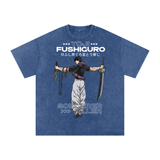 Toji Jujitsu Kaisen Acid Wash Oversize T-Shirt