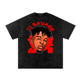 21 Savage Acid Wash Oversize T-Shirt