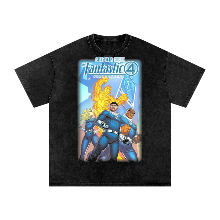 Fantastic Four Acid Wash Oversize T-Shirt