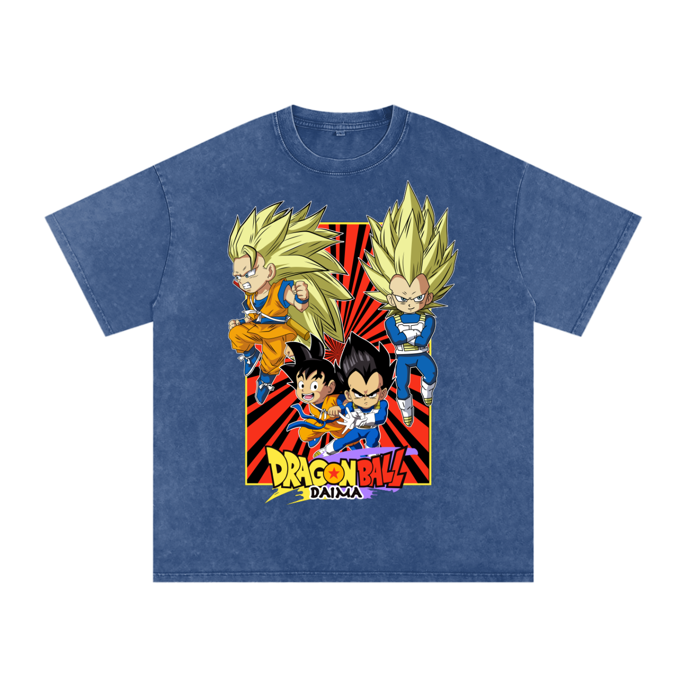 Goku x Vegeta Dragon ball Daima Acid Wash Oversize T-Shirt