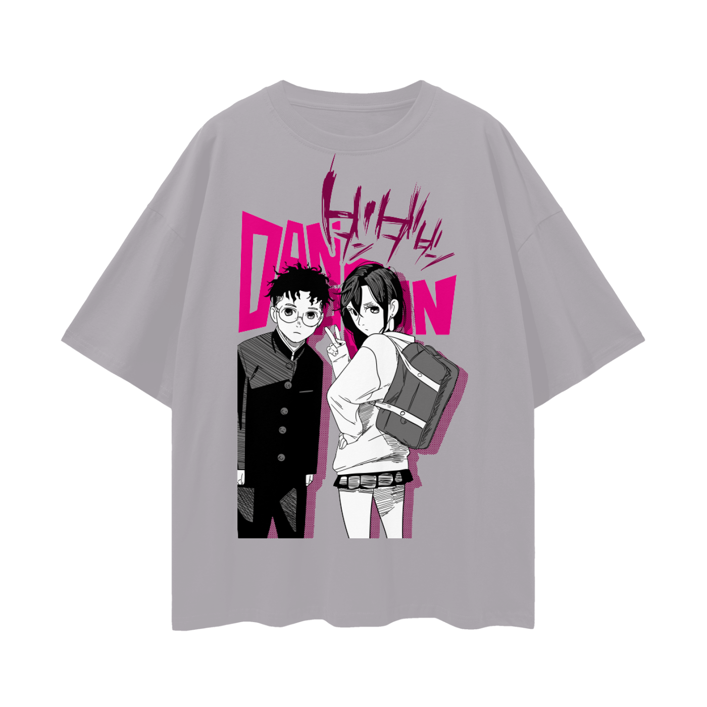 Okarun x Momo Dandadan Oversize Deep Drop Shoulder Tee