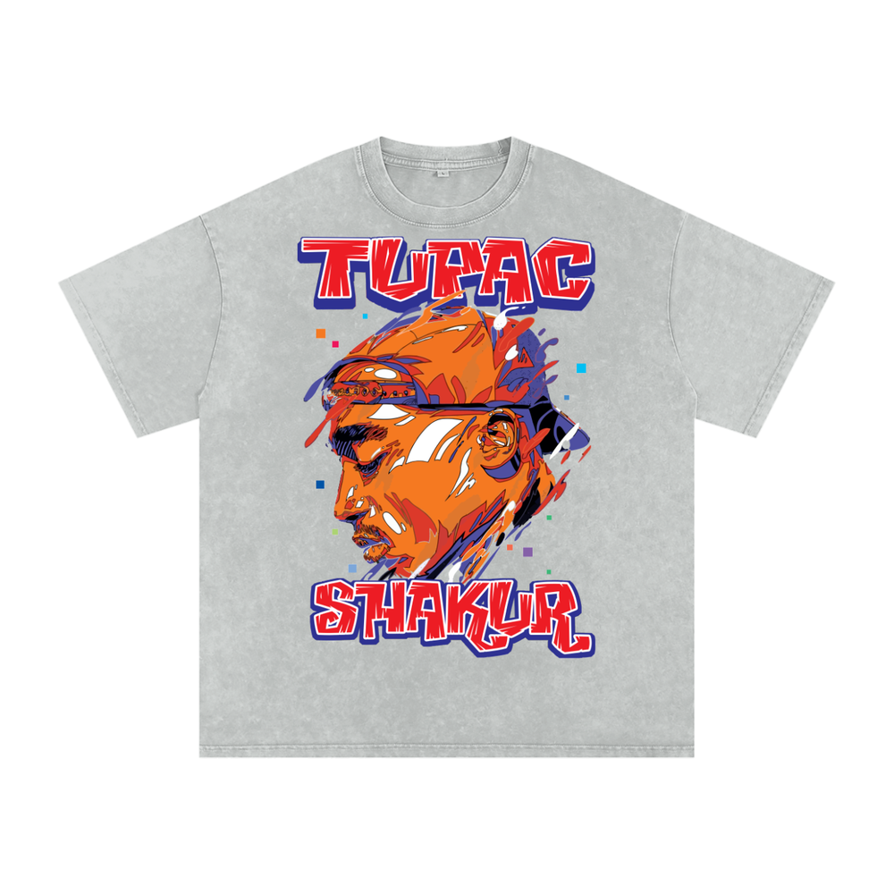 Tupac Shakur Acid Wash Oversize T-Shirt