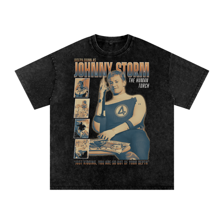 Fantastic Four Acid Wash Oversize T-Shirt