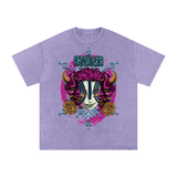 Akaza Demon Slayer Acid Wash Oversize T-Shirt