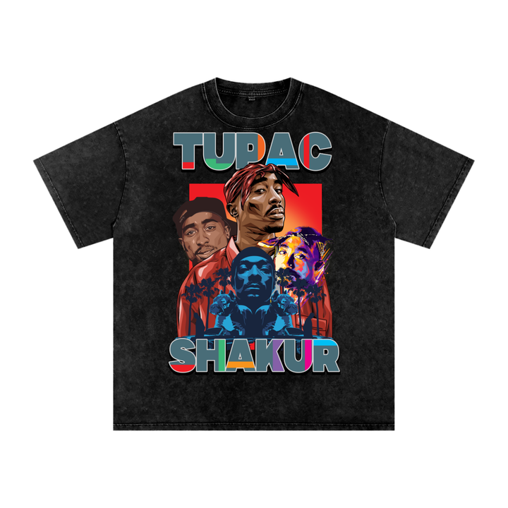 Tupac Shakur Acid Wash Oversize T-Shirt
