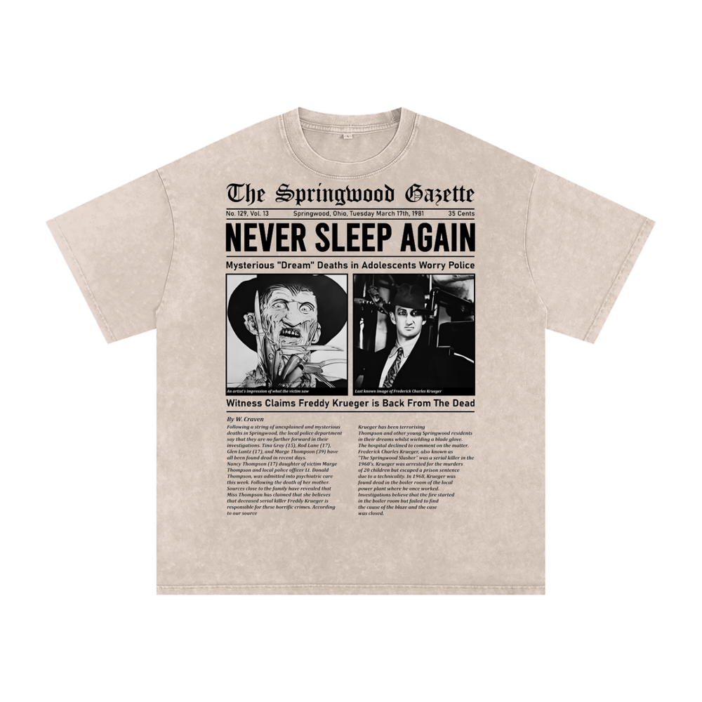 Freddy Krueger Acid Wash Oversize T-Shirt