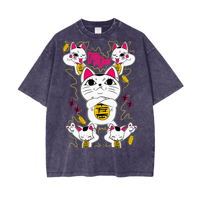 Turbo Granny Dandadan Acid Wash Oversize T-Shirt - 