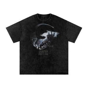 Godzilla Acid Wash Oversize T-Shirt