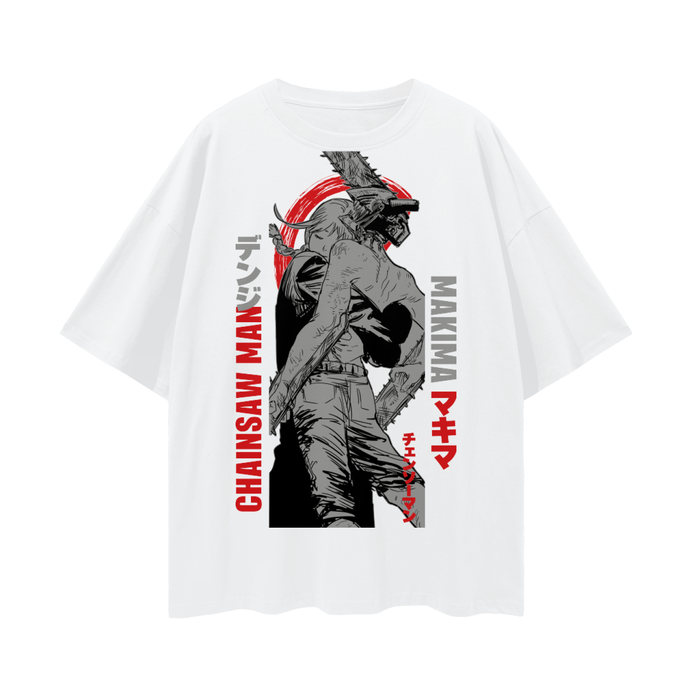 Denji Chainsaw Man Oversize Deep Drop Shoulder Tee