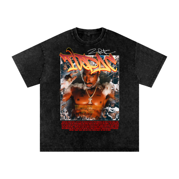 Tupac Shakur Acid Wash Oversize T-Shirt