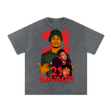 21 Savage Acid Wash Oversize T-Shirt