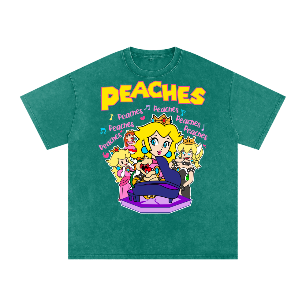 Peaches Acid Wash Oversize T-Shirt
