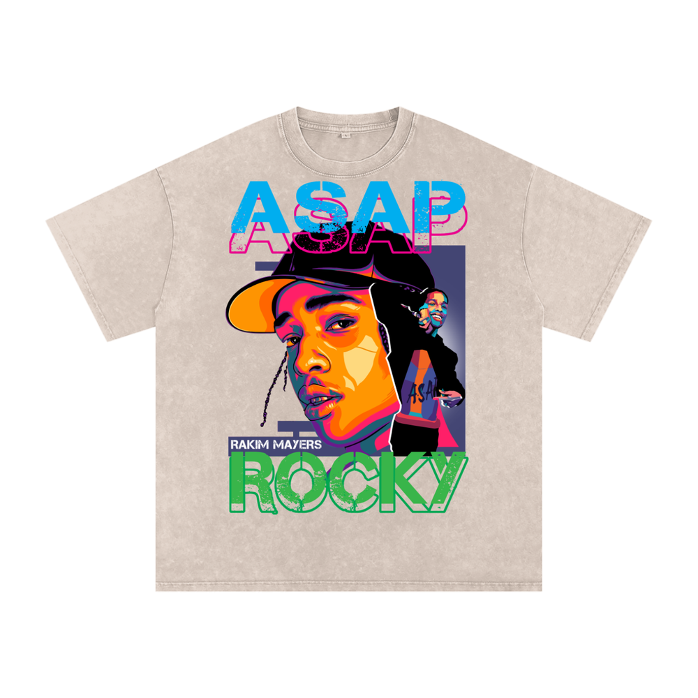 Asap Rocky Acid Wash Oversize T-Shirt
