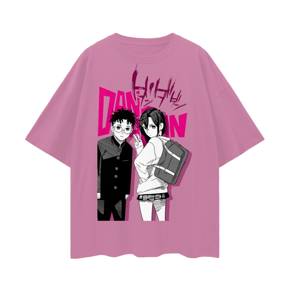 Okarun x Momo Dandadan Oversize Deep Drop Shoulder Tee