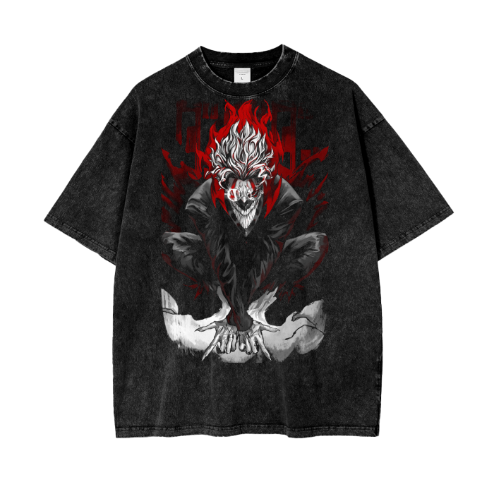 Okarun Dandadan Acid Wash Oversize T-Shirt ODMPOD