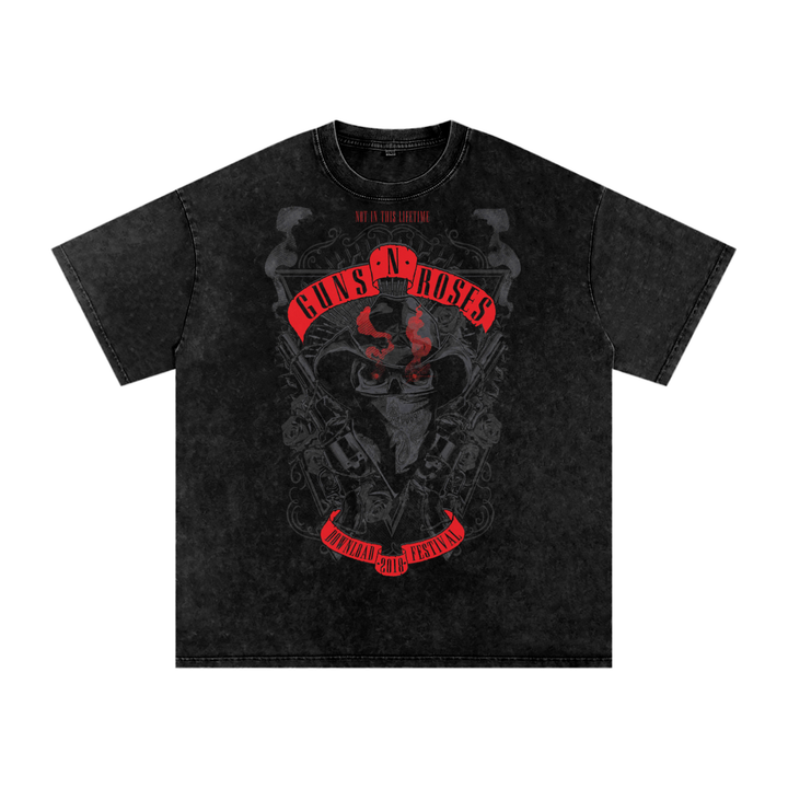 Guns N Roses Acid Wash Oversize T-Shirt