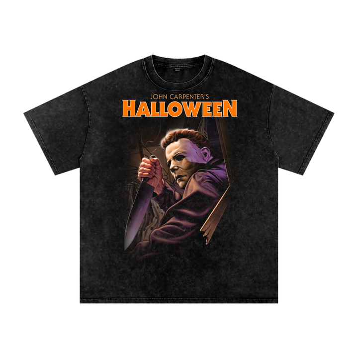 Halloween Acid Wash Oversize T-Shirt