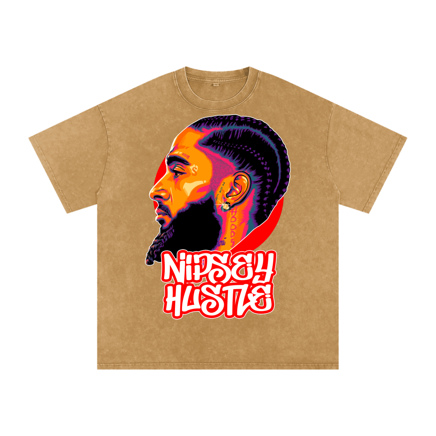 Nipsey Hustle Acid Wash Oversize T-Shirt