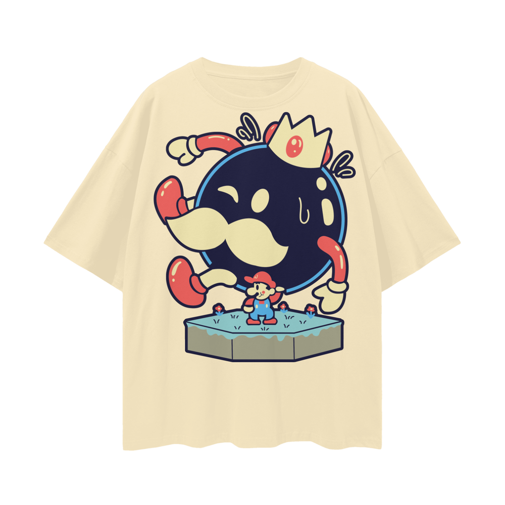 Super Mario Oversize Deep Drop Shoulder Tee