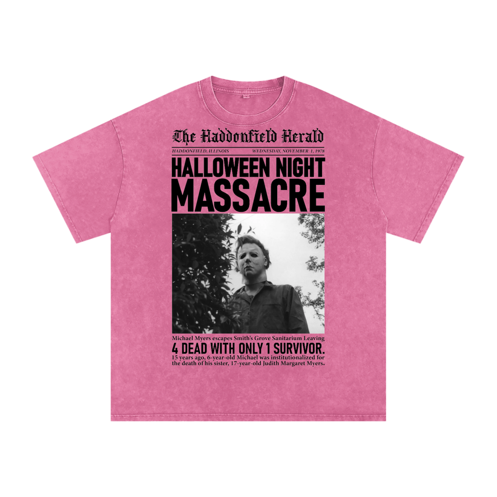 Micheal Myers Acid Wash Oversize T-Shirt