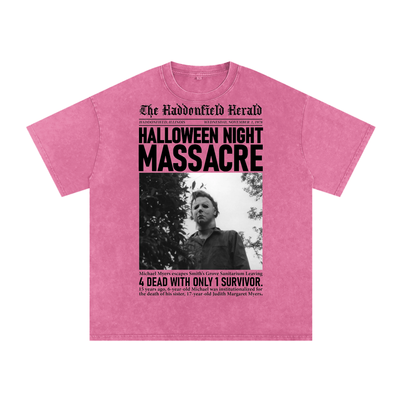 Micheal Myers Acid Wash Oversize T-Shirt