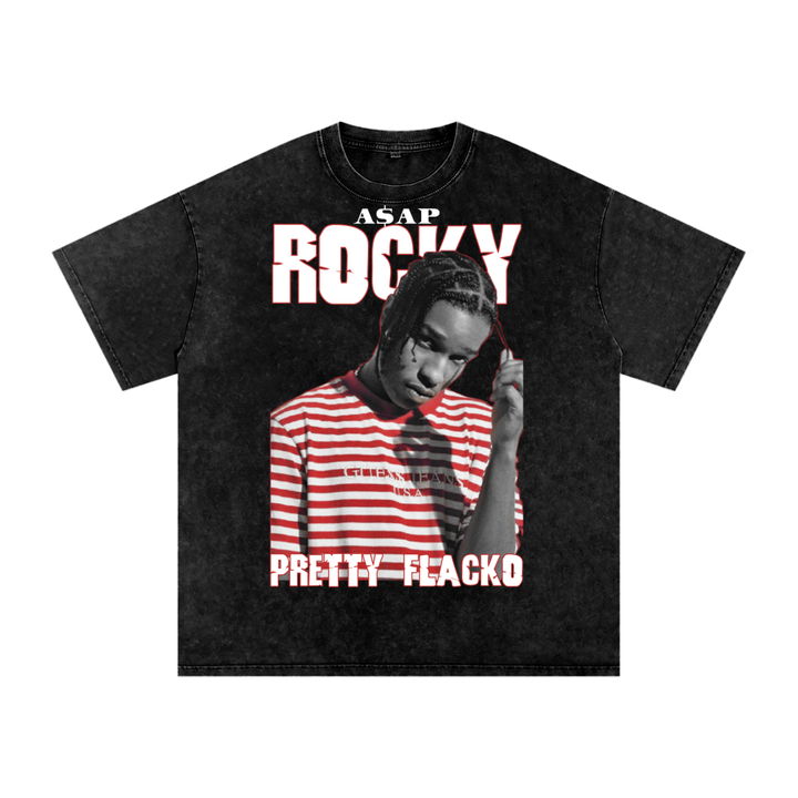 Asap Rocky Acid Wash Oversize T-Shirt
