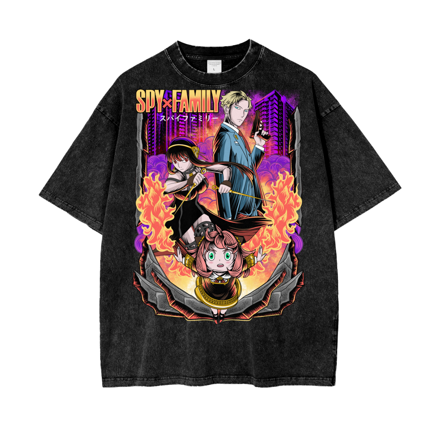 Spy x Family Oversize Snow Washed T-Shirt