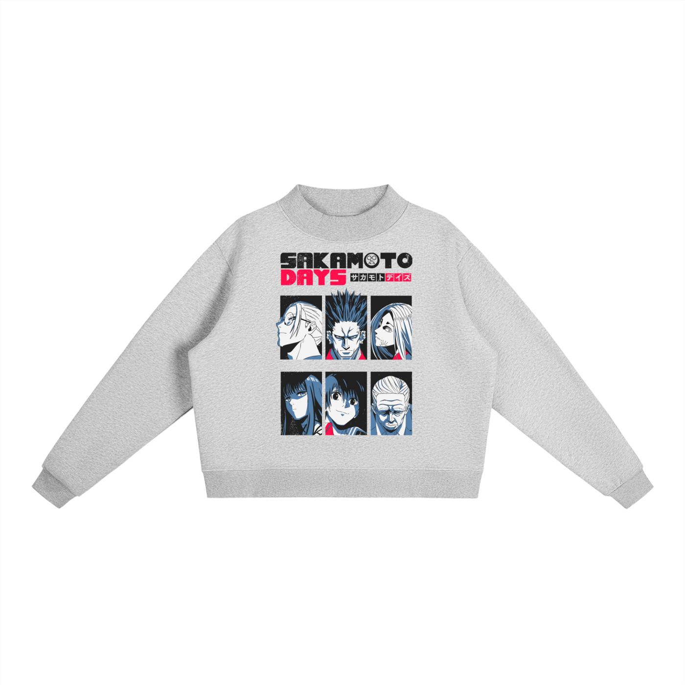 Sakamoto Days Essential Fleece Mid-Neck Crew Sweatshirt
